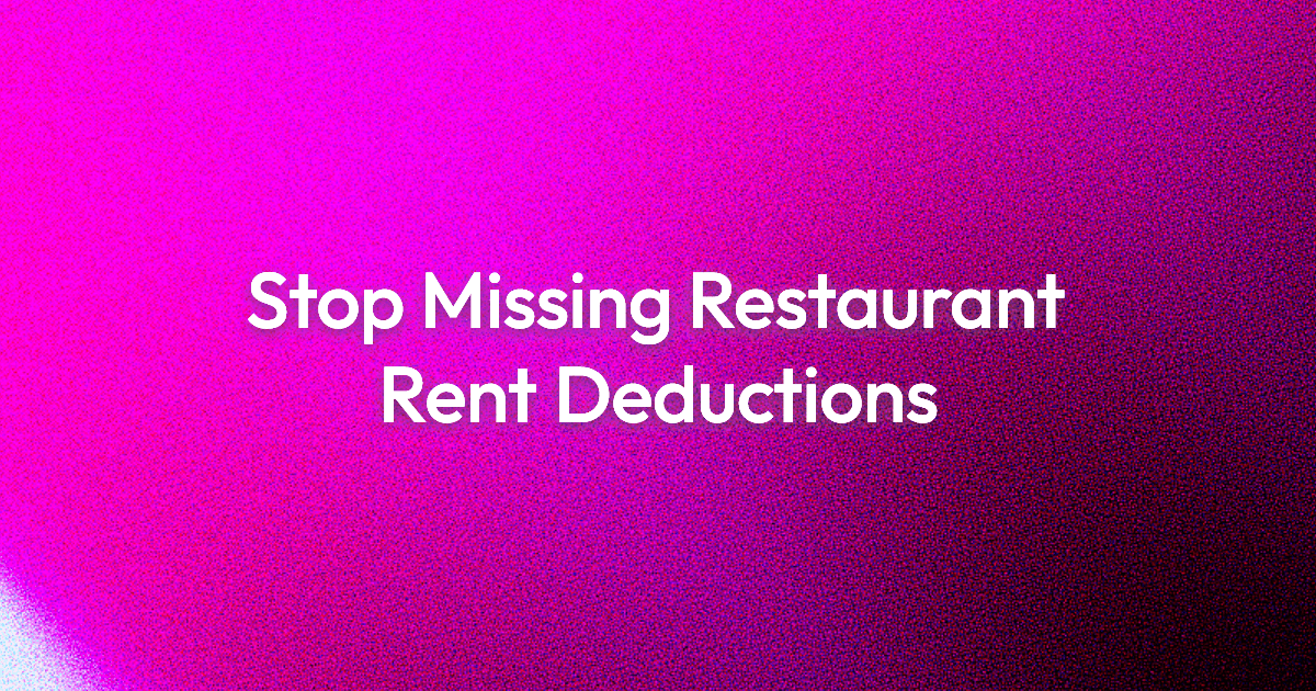 Restaurant Rent and Lease Deductions: Unlock Hidden Cash Today